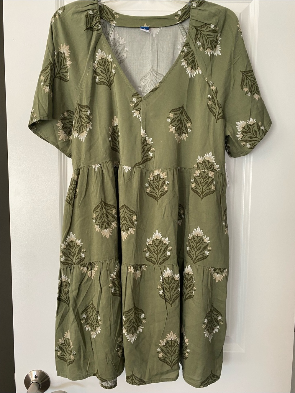 Old Navy Green Floral Mini Dress